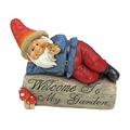 Design Toscano Gideon, the Garden Gnome Welcome Sign Statue QM2746900